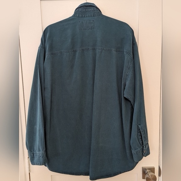 RGB Browns Trade Mark Vintage Teal Denim & Aztec Print Button Up - Picture 10 of 12